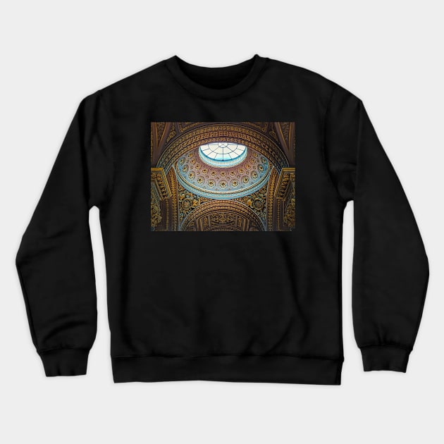 golden ornate ceiling Crewneck Sweatshirt by psychoshadow